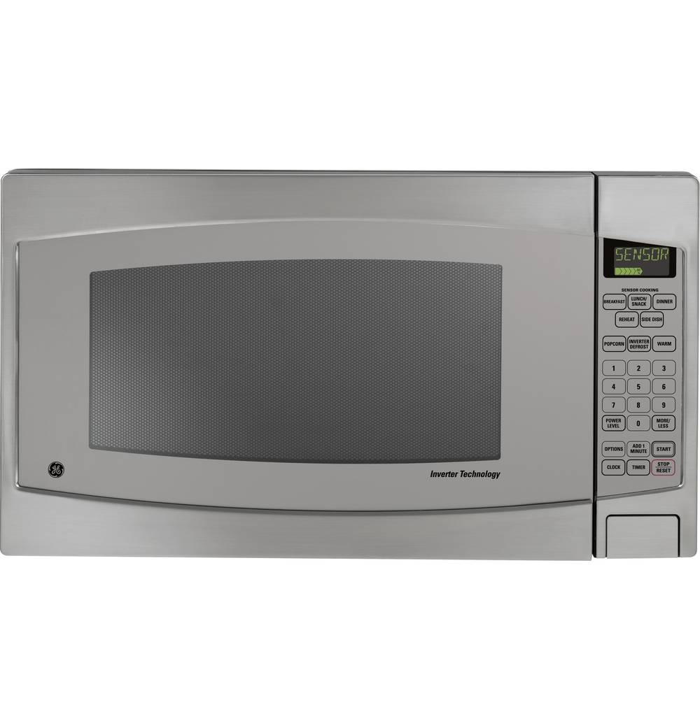 GE 2.2-cu ft Large 1200-Watt Sensor Cooking Controls Countertop Microwave (Stainless Steel) | JES2251SJ