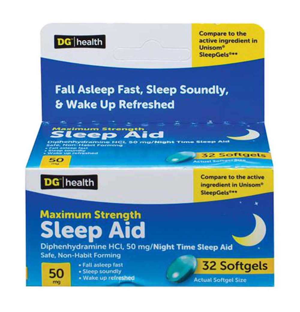 Dg Health Maximum-Strength Sleep Aid Softgels 32 Ct