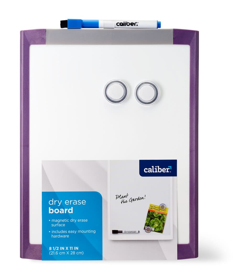 Caliber Dry Erase Board, 8.5" X 11"