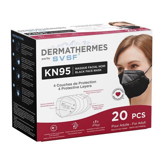 Dermathermes Black Face Masks Kn95 (20 units) Delivery Near You