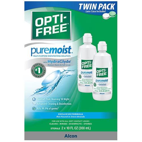 Opti-Free PureMoist Multi-Purpose Disinfecting Solution - 10.0 fl oz x 2 pack