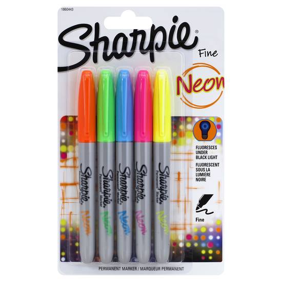 Sharpie Fine Neon Point Permanent Markers