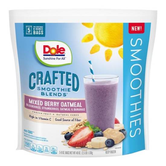 Dole Crafted Smoothie Blends Mixed Berry Oatmeal