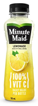 Minute Maid 100% Vitamin C Juice, Lemonade (355 ml)