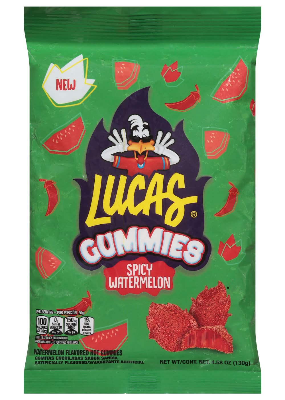 Lucas Spicy Hot Gummies, Watermelon (4.58 oz)