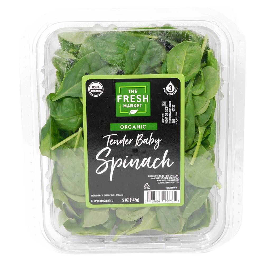 The Fresh Market Organic Tender Baby Spinach