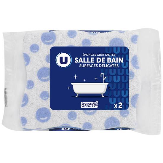 U - Éponges grattantes décorées pour salle de bain (2 pièces)