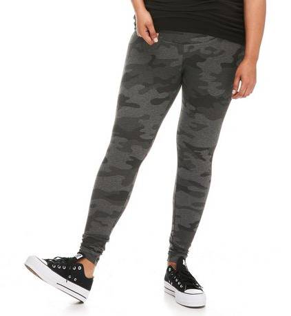 Paisley Sky Maternity Legging (Color: Black Camo, Size: M)