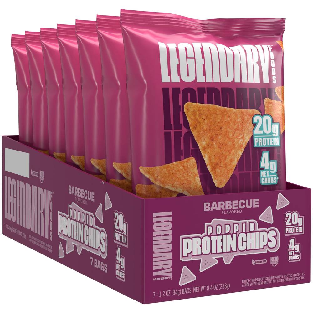 Popped Protein Chips - Barbecue (7 Bags)