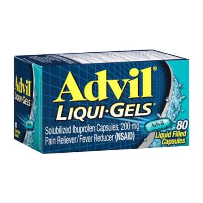 Advil Liqui-Gels Ibuprofen Capsules 200Mg Liquid Filled - 80 Count