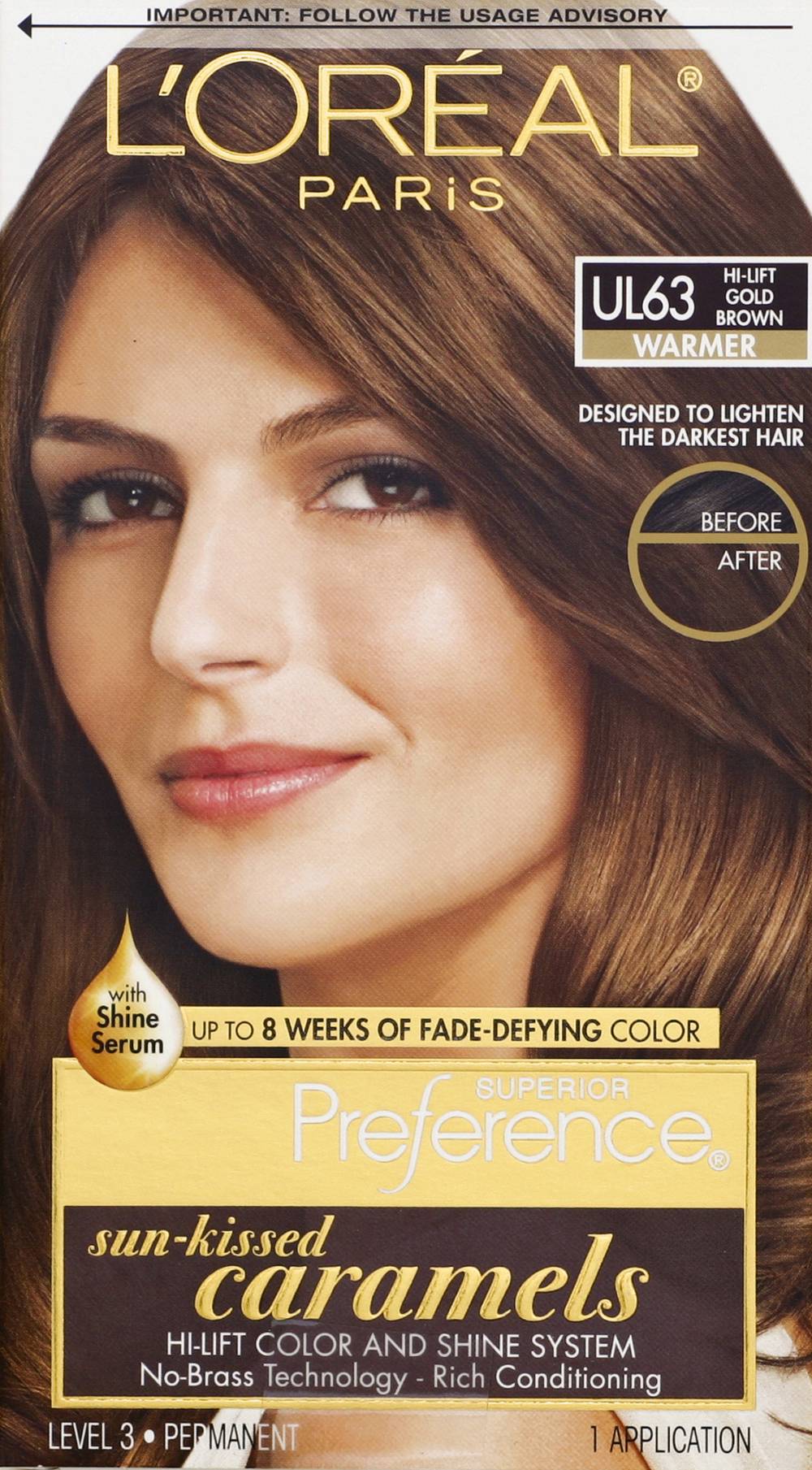 L'Oréal Ul63 Hi-Lift Gold Brown Hair Color (3.6 oz)