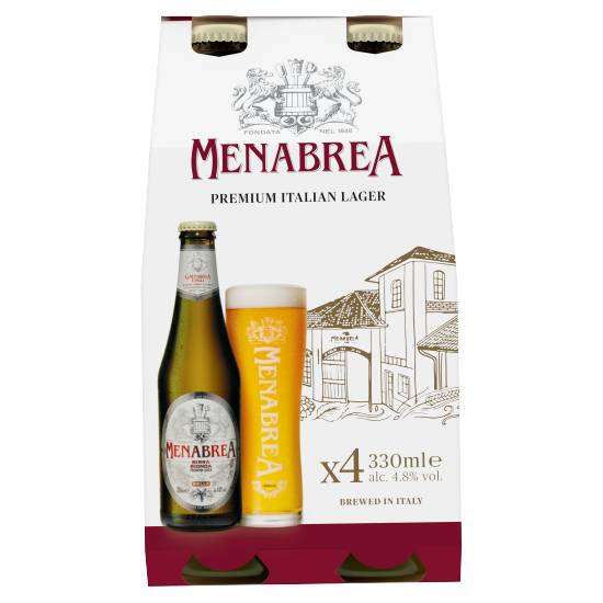 Menabrea Lager Beer (4 pack, 330 ml)