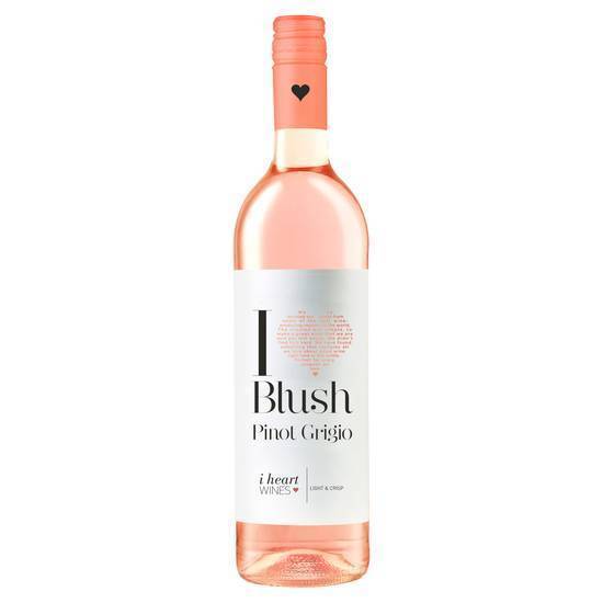 I Heart Wines Blush Pinot Grigio 75cl ABV 12%