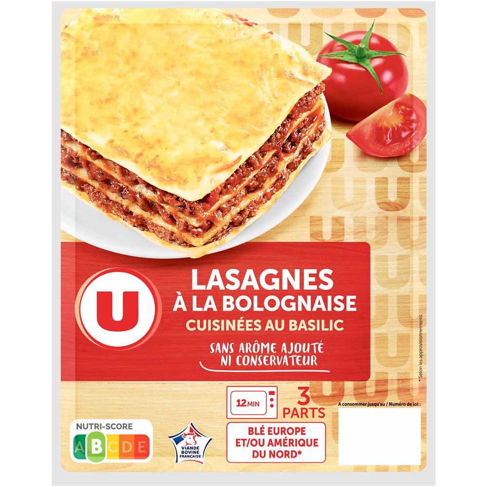 Produit U - Lasagne à la bolognaise
