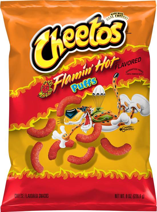 Cheetos Flamin' Hot Real Cheese Snack Puffs