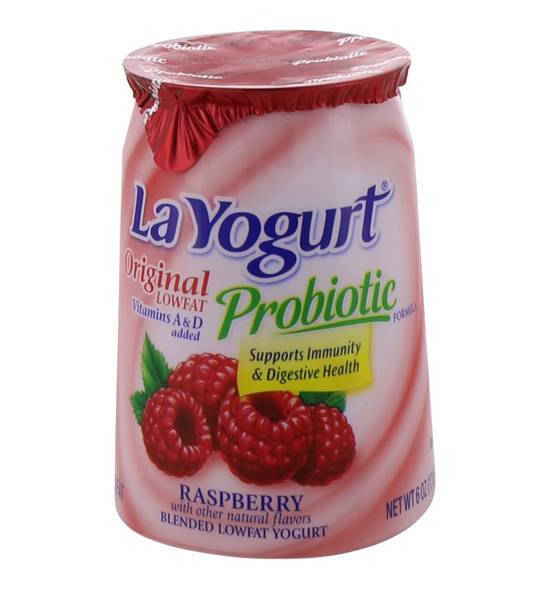 La Yogurt Original Lowfat Raspberry Probiotic Yogurt