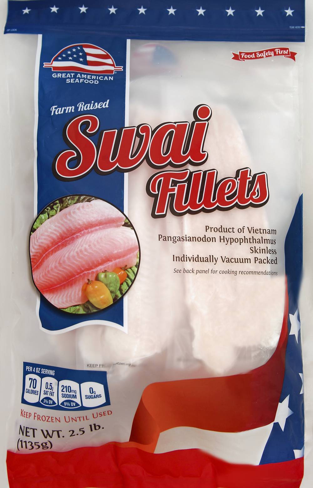 Great American Seafood Imports Co. Swai Fillets (2.5 lbs)