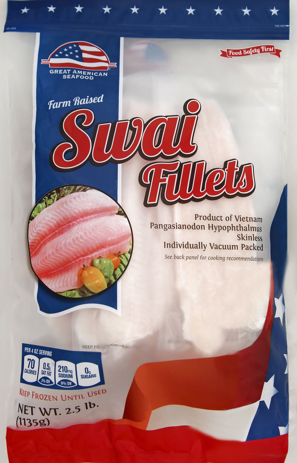 Great American Seafood Swai Fillets (2.51 lbs)