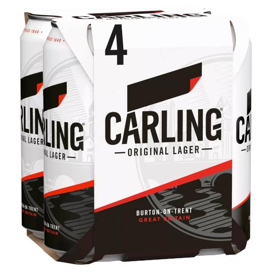 Carling Original Lager Beer Cans 4 X 440ml