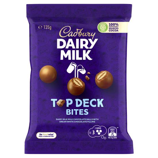 Cadbury Dairy Milk Top Deck Chocolate Bites 135g