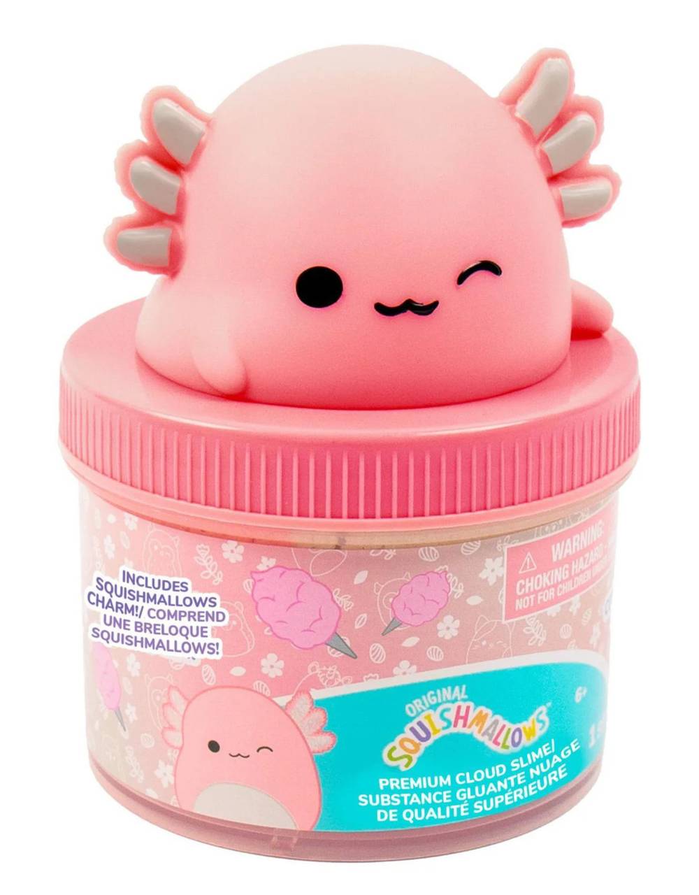 Squishmallows Archie the Axolotl Premium Cloud Slime 6y+, Pink