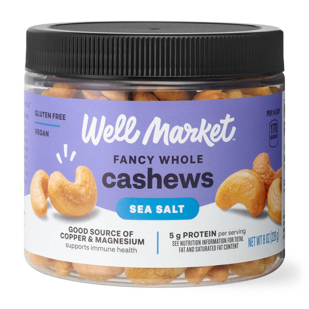 Well Market Sea Salt Fancy Whole Cashews (8 oz)