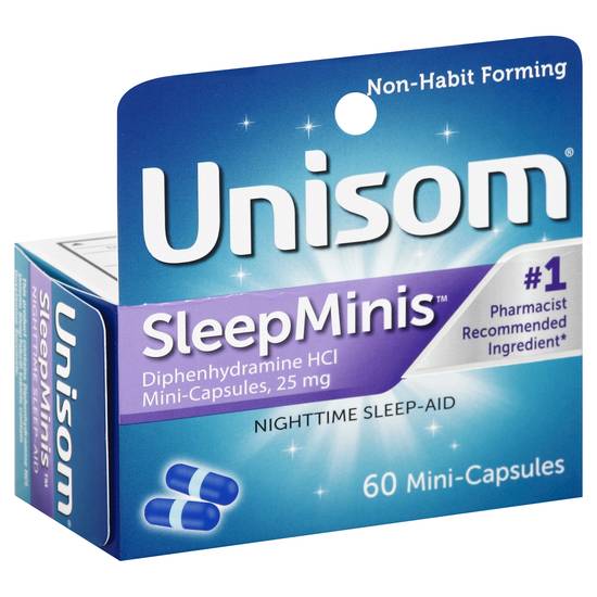 Unisom Sleepminis Nighttime Sleep Aid Capsules (60 ct)