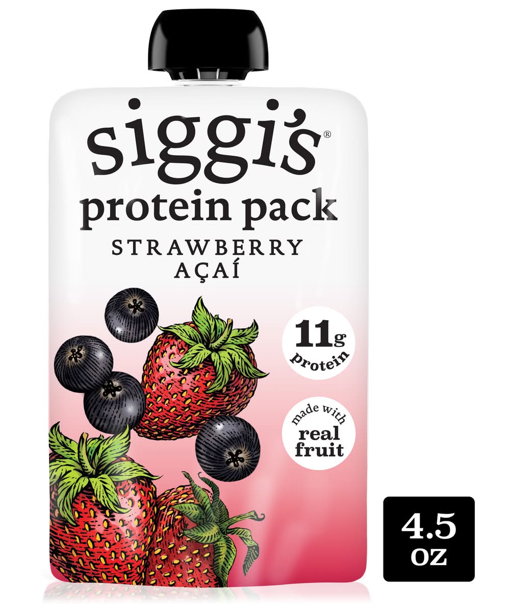 siggi's Yogurt Protein pack Pouch, Strawberry Acai (4.5 oz)