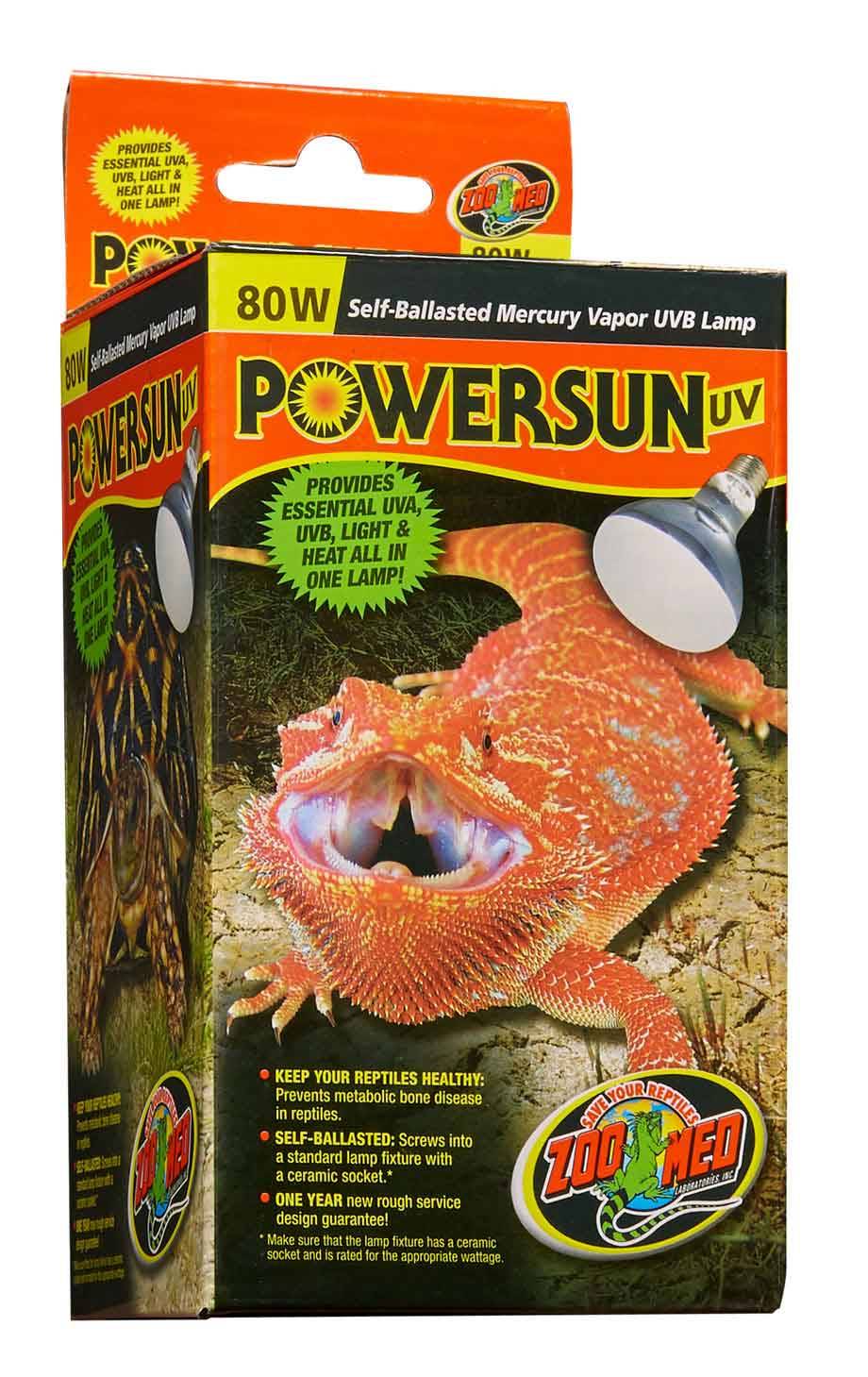 Zoo Med Powersun Uv Reptile Light Bulb (80w)