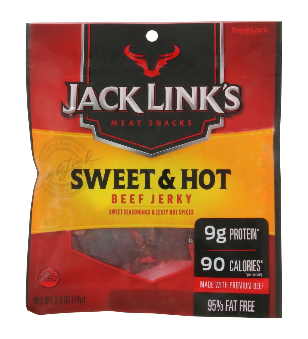 Jack Link’S® Sweet & Hot Beef Jerky 2.6oz Resealable Bag