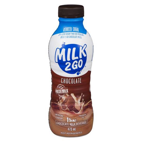 Milk 2 Go Chocolate Milk, Reduced Sugar (473 ml)