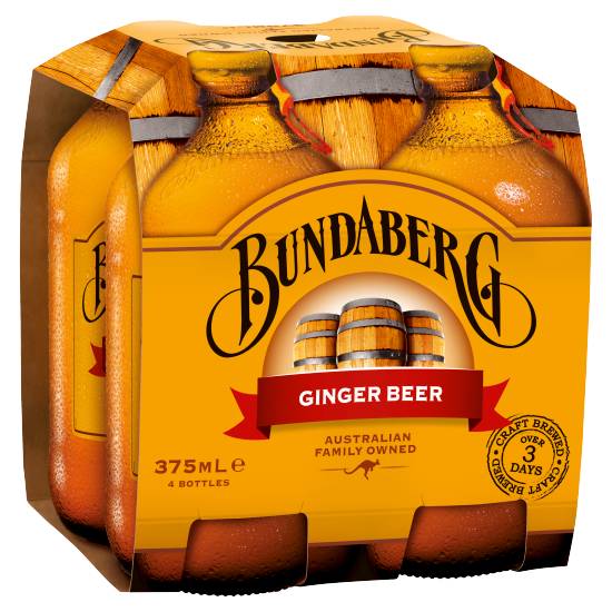 Bundaberg Ginger Beer 4 X 375ml
