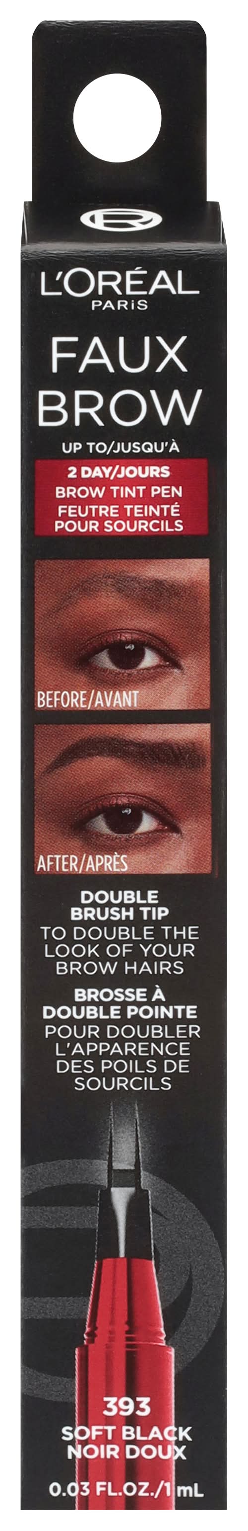 L’Oréal Paris Faux Brow Tint Pen, Soft Black (0.03 fl oz)