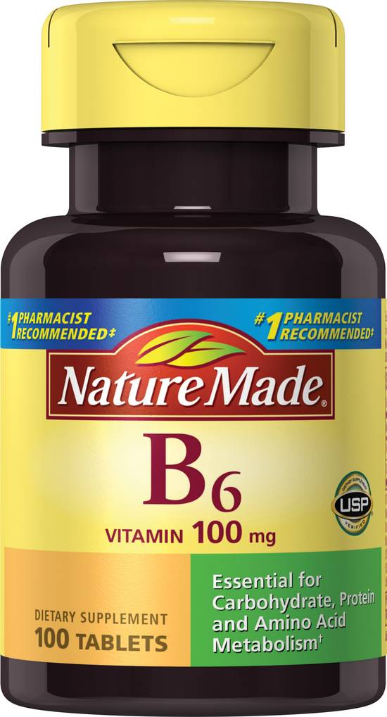 Nature Made Vitamin B6 100 mg Tablets, 100 CT