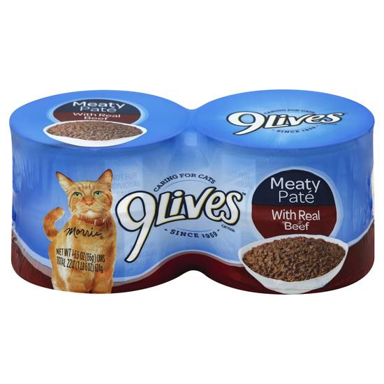 9Lives Meaty Pate Real Beef Cat Food