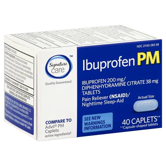 Signature Care 200 mg Ibuprofen Pm Pain Reliever (40 ct)