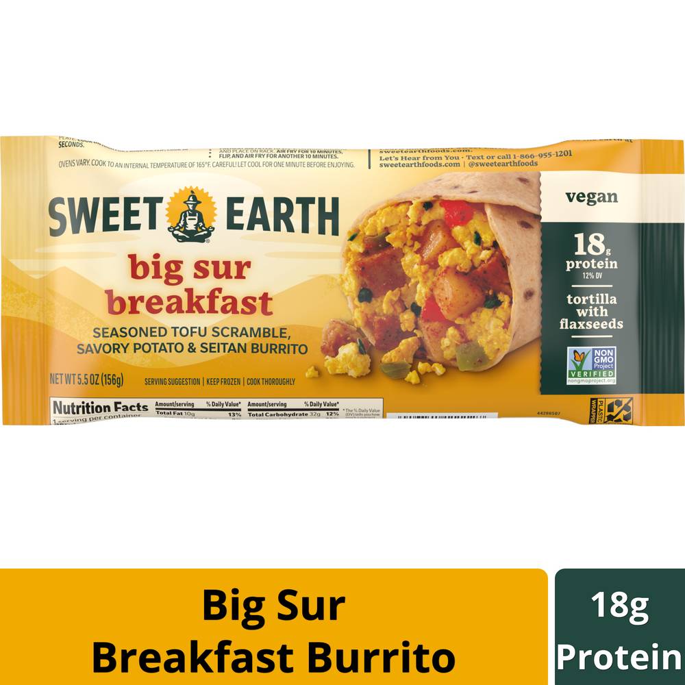 Sweet Earth Big Sur Breakfast Vegan Burrito (5.5 oz)