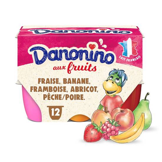 Petits suisses aux fruits Danonino 12x50g