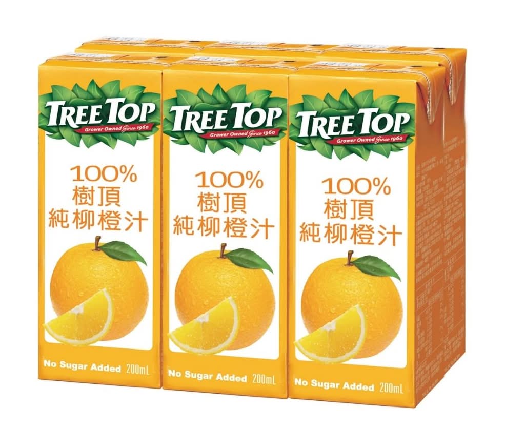 樹頂100%純柳橙汁200MLx6入