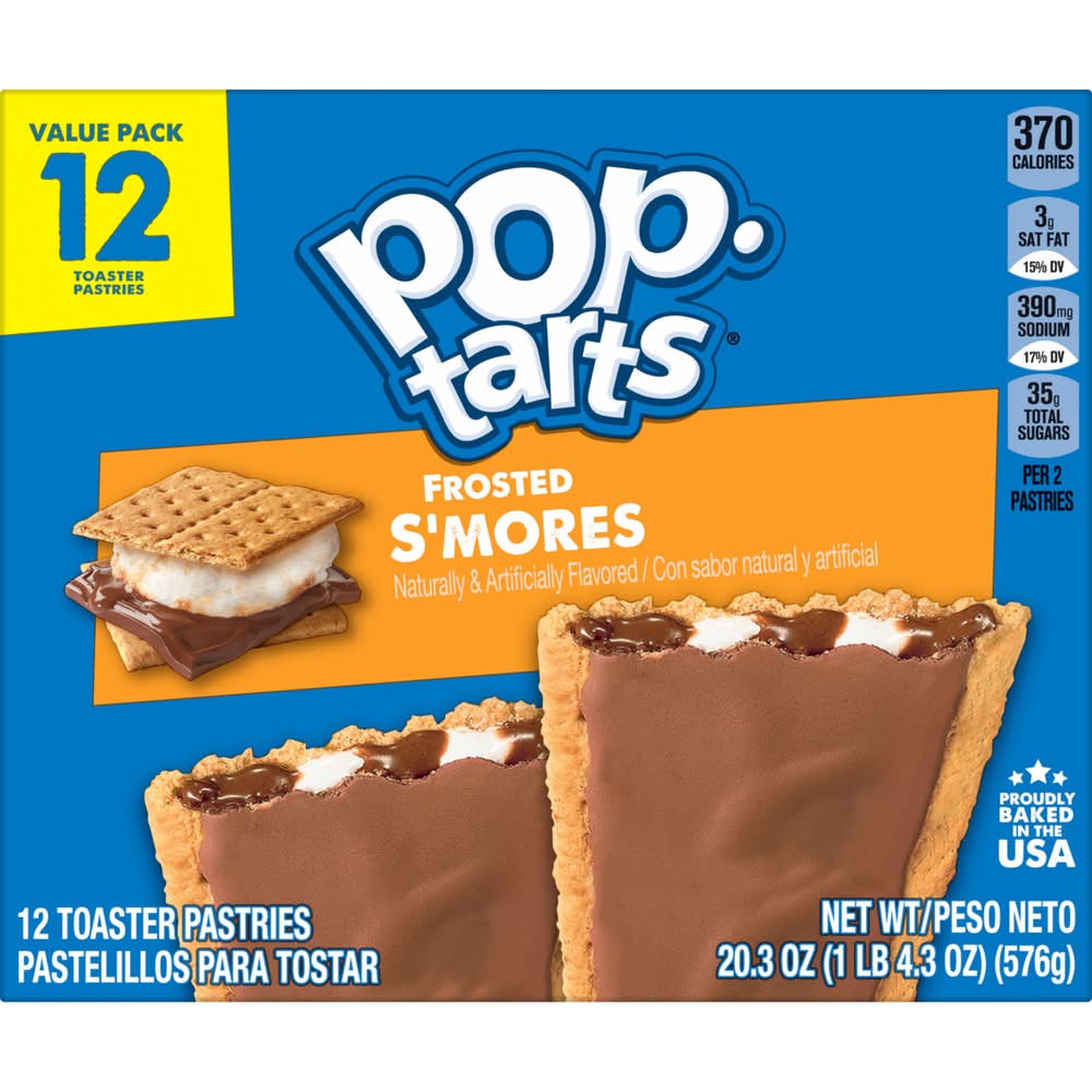 Pop-Tarts Frosted Toaster Pastries, S'mores (20.3 oz, 12 ct)