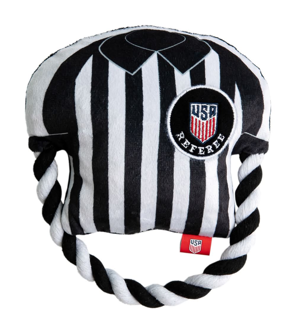 U.S. Soccer Ball Referee Dog Toy (Color: Black)