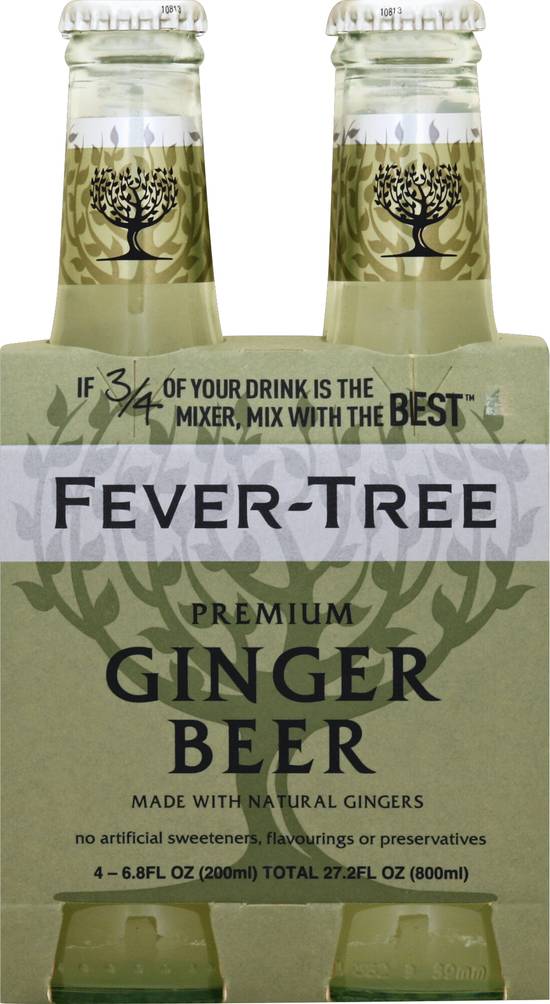 Fever-Tree Mini Premium Ginger Beer (4 ct, 6.8 fl oz)