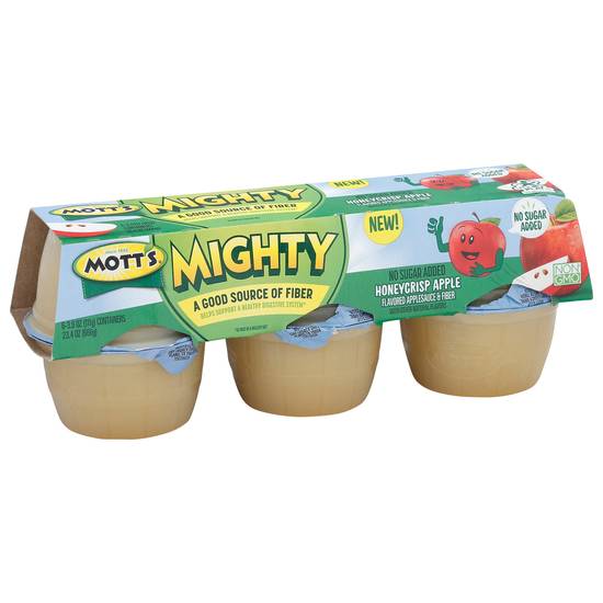 Mott's Mighty Honeycrisp Apple Flavored Applesauce & Fiber Cups