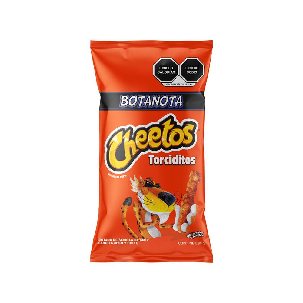 Cheetos torciditos frituras sabor queso y chile (bolsa 96 g)