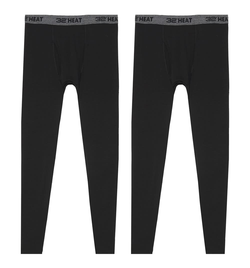 32 Degrees Men's Heat Pant, X-Large, 2-pack