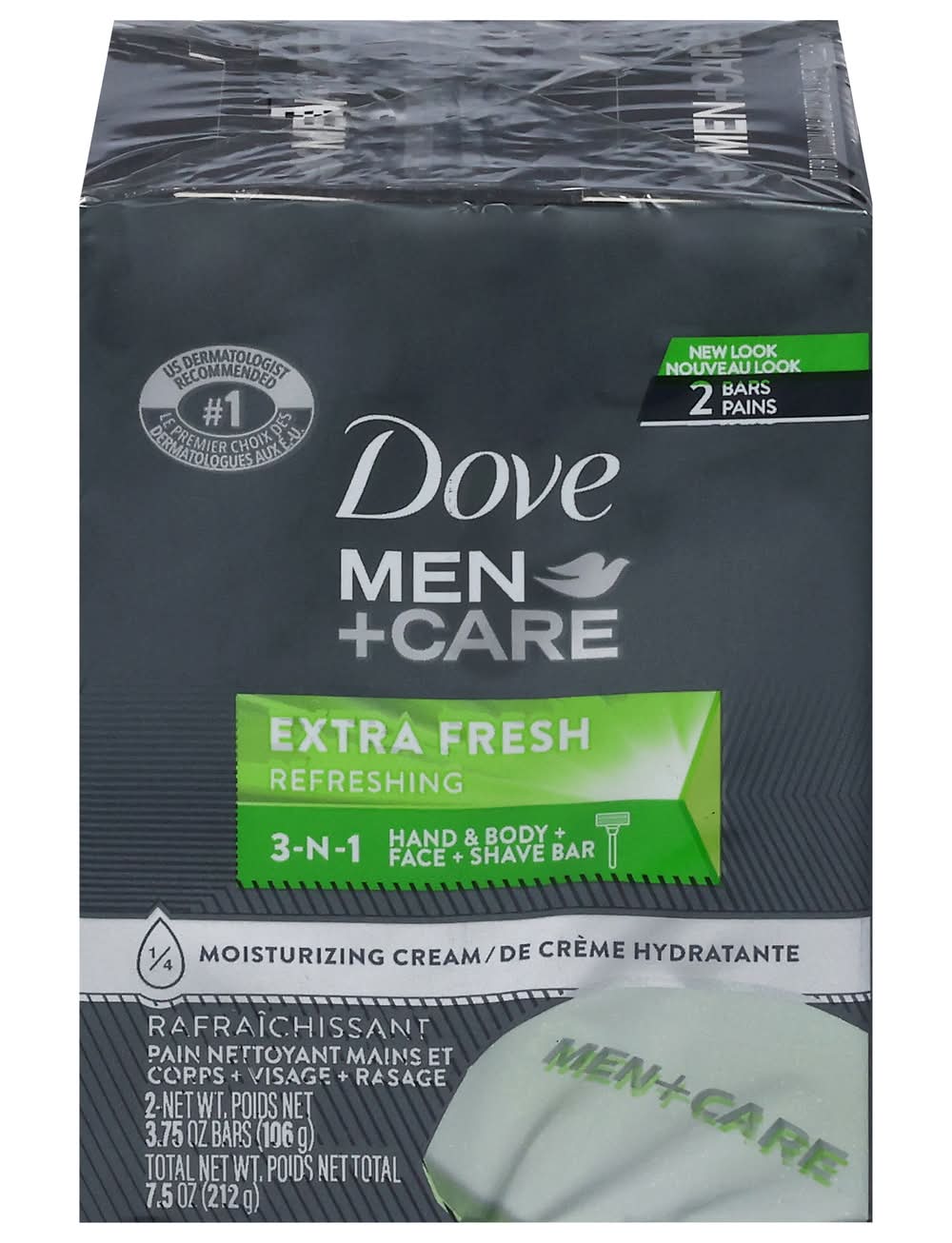 Dove Men +Care Extra Fresh Body + Face Bars (7.5 oz)