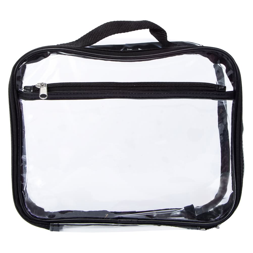 Clear Lunch Bag 10in x 8in Black