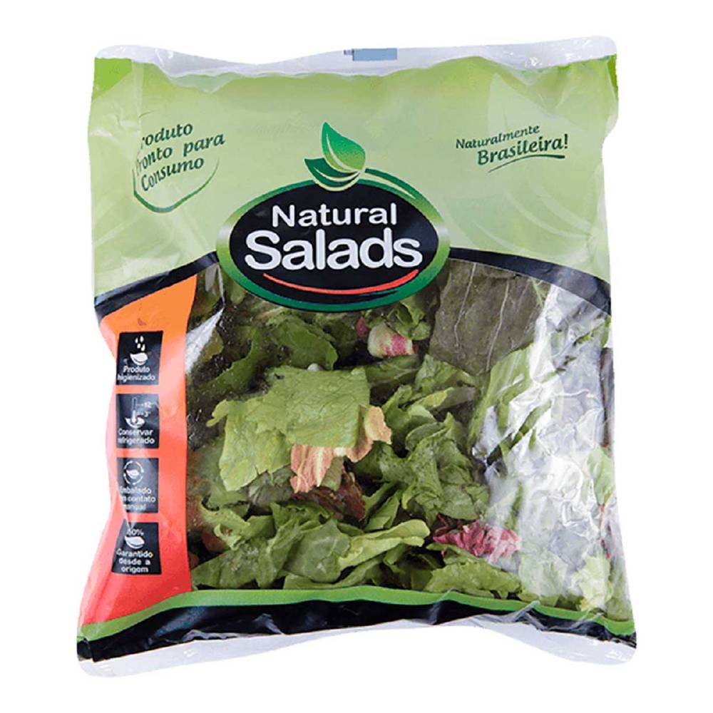 Natural salads salada de alface crespa e roxa (150 g)