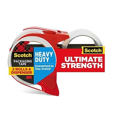 Scotch Clear Heavy-Duty Shipping Packing Tape With Dispenser