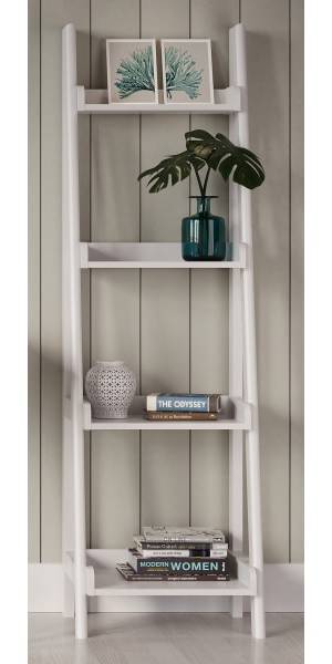 Realspace Bookcase Shelf Narrow Ladder, White